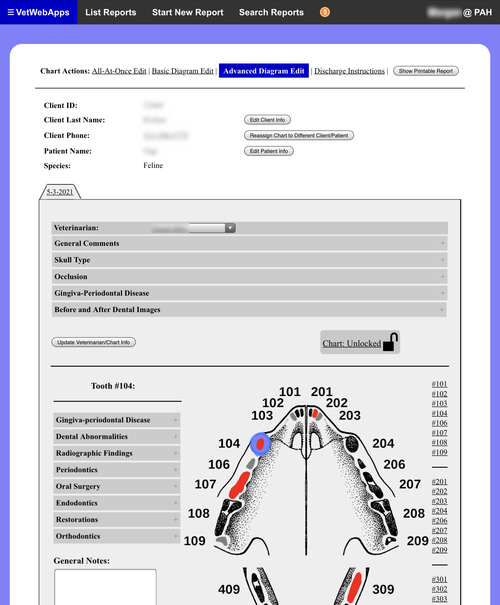 Using The Dental Chart